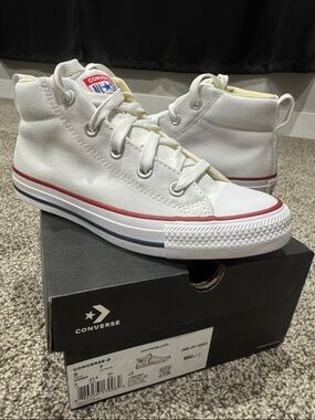 NEW in the box Converse White Mid-Top All Star Canvas Sneakers